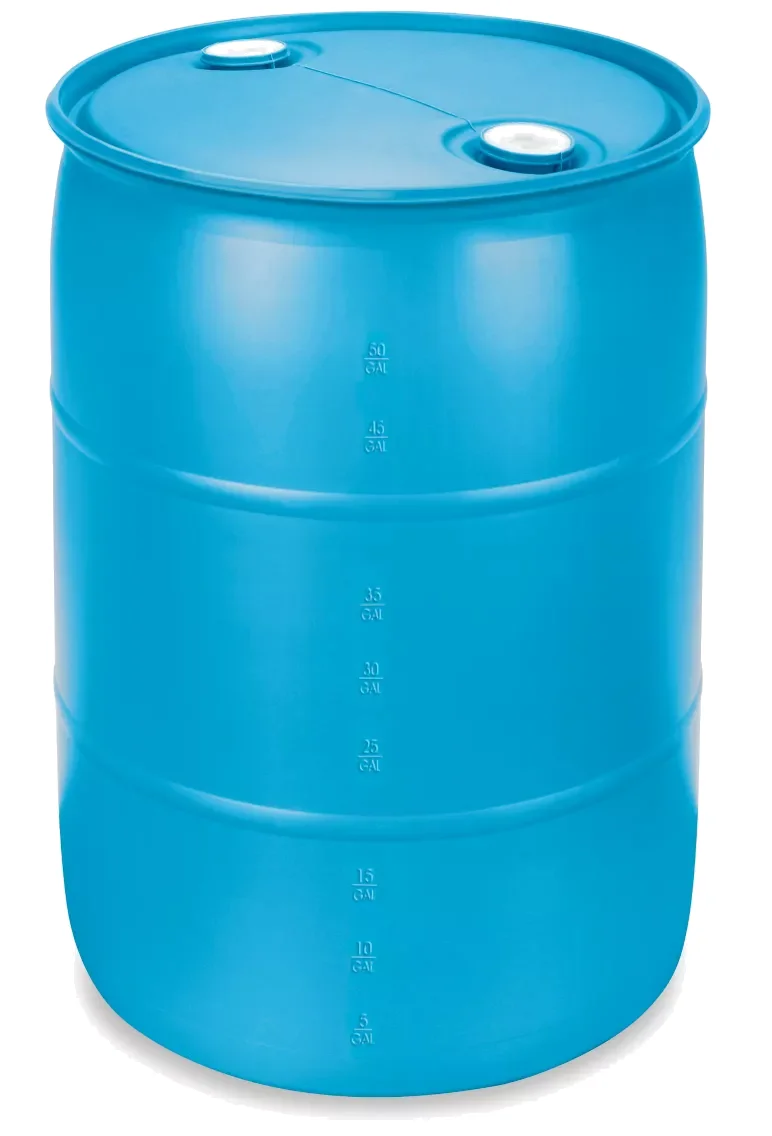 Baril HDPE 55 gallons bleu